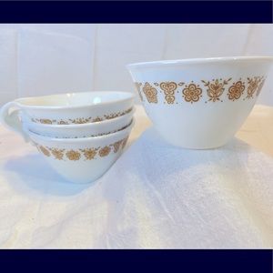 Vintage Corelle “Butterfly Gold” Tea/Coffee Cups